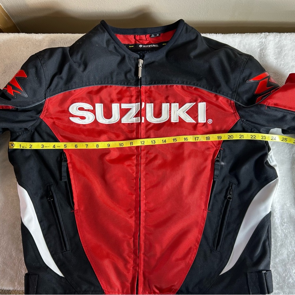 SUZUKI Style GSRX Men’s Red & Black Motorcycle Jacket Size M - Picture 14 of 16